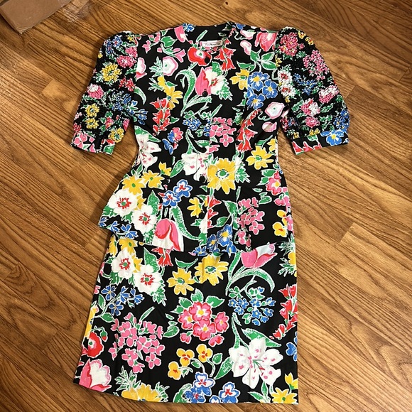 Rare Talbots Vintage Union Labeled Floral Two Piece Skirt Set SZ 4 - Picture 4 of 12